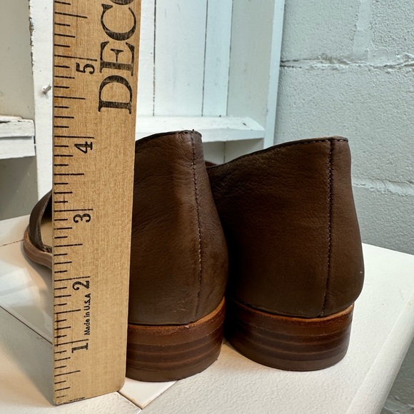 Sole Society Soft Leather Loafers Flats Brown Women’s Size 9.5 Open Sides - Picture 5 of 8